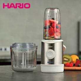 HARIO(ハリオ) コードレス 2WAY ブレンダー ブレンダーボトル実用容量400ml ホワイト ECB-1-W 離乳食 介護食 大根おろし 強力 かき氷 コンパクト ブレンダー ミキサー フードカッター 氷も砕く スムージー ひき肉 泡立て器 おしゃれ プレゼント