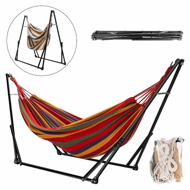 【10%OFFクーポン】ハンモック 自立式ハンモック 折りたたみ 組み立て簡単 1台2役 室内 野外 屋外 耐荷重300kg 3段階高さ調整可能 アウトドア キャンプ通販格安セール情報 楽天 通販