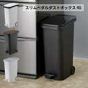 ごみ箱 ゴミ箱 スリムペダルダストボックス ペダル付き ペダル スリム 隙間 幅25.5cm ホワイト ブラウン ブラック メタル ハイセンス カウンター下 縦型 角型 ペダルペール 蓋付き プラスチック スタイリッシュ(3)