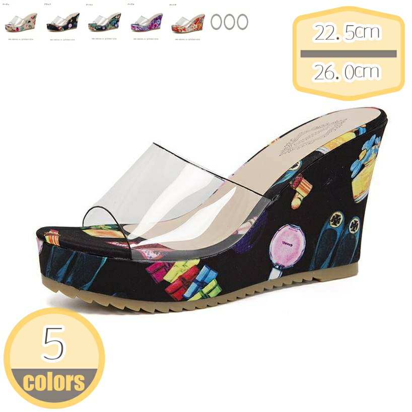 500円OFFクーポン 10cm ヒール スリッパ サンダル レディーズ 厚底 かわいい クリア ハイヒール 夏 ファッション ミュール レディース クリアサンダル グリッターヒール ウェッジソール 歩きやすい キャバサンダル 透明 ビーチサンダル hikari-plus