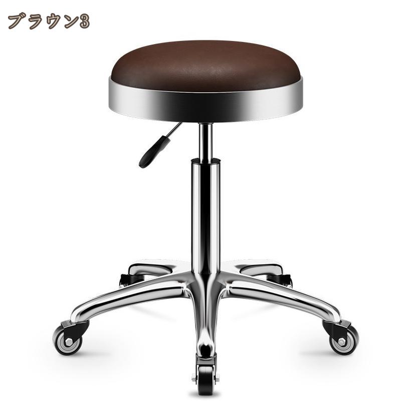 厚手クッション ハイスツール キャスター付き ...の紹介画像2