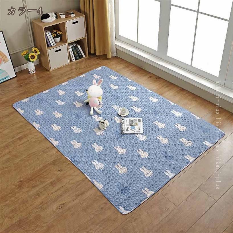 500円OFFクーポン 床保護マット コットンラグ 柔らかい 幾何学柄 洗える キルティング ダイニング用 可愛い インテリア 食卓用 センターラグ タタミ用 カーペット ラグ 滑り止めシート 防音 耐久 キルトラグ 花柄 ベビーマット 雰囲気 hikari-plus