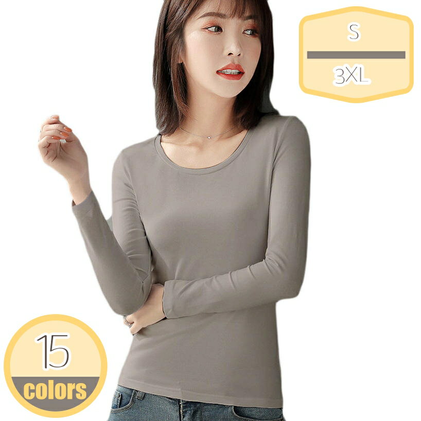 レディースカットソー長袖大きいサイ...