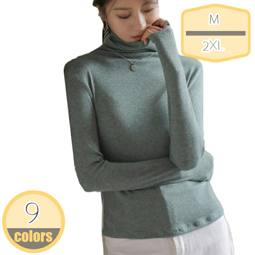 カットソー レディース ハイネック 登山 ハイネック 長袖tシャツ トップス インナー 30代 40代 50代 冬 秋 春 ファッション カットソー Tシャツ あったか 暖かい 無地 防寒 着回し力 高伸縮 肌に優しい トップス hikari-plus