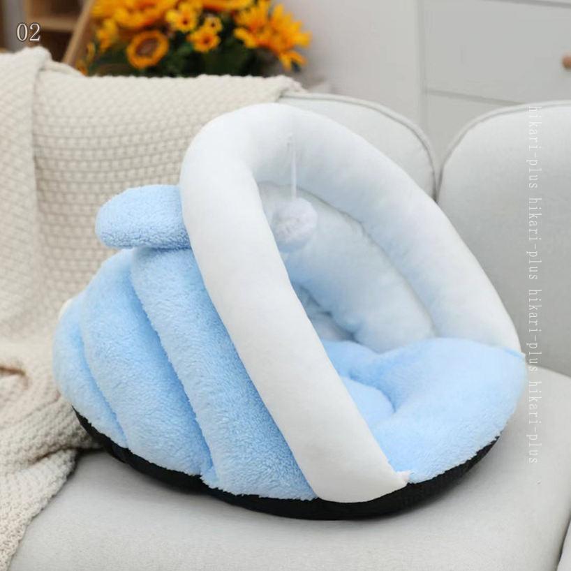 1000円OFFクーポン ペットベッド 犬 猫 ペットハウス クッション ドーム型 寝袋 布...