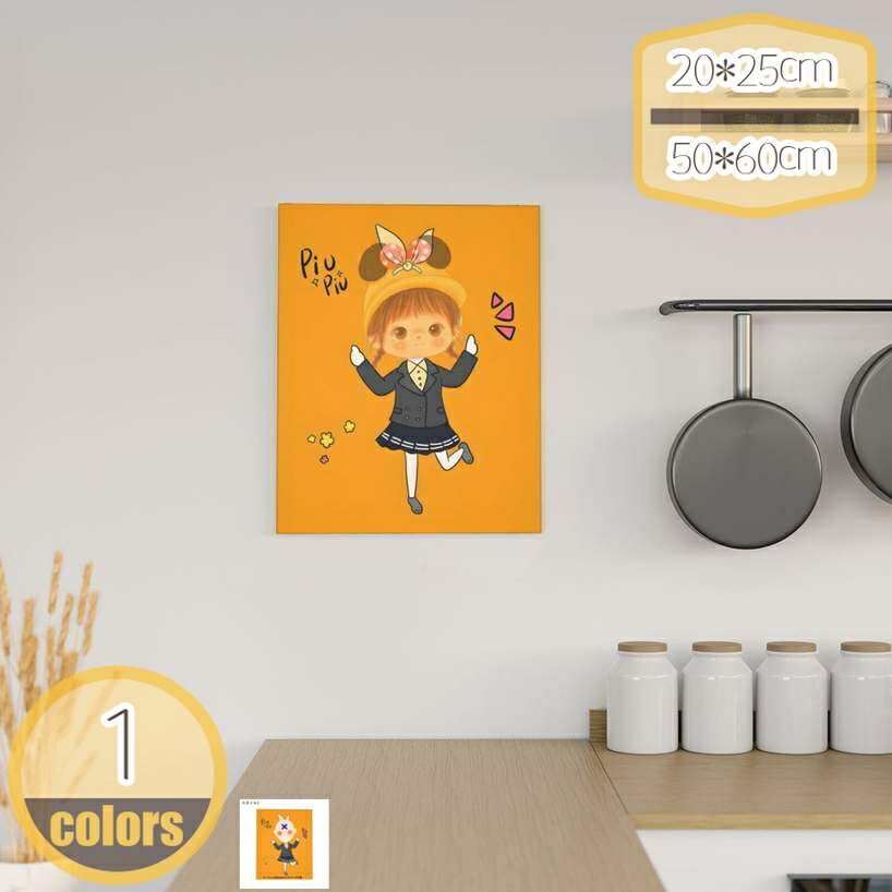 Rakuten - アートパネル アイドルのアバターカスタマイズ キャンパス 幅40cm 高さ50cm 長方形 女の子 かわいいスタイルキャンパスアート ファブリック調 キャンバス地 絵画 壁掛 ピクチャー ウォールデコレーション インテリア オシャレ hikari-plus