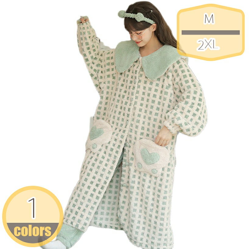 500円OFFクーポン バスローブ フランネル 2点セット ガウン 厚手 肌触りいい 部屋着 パジャマ ポケット..