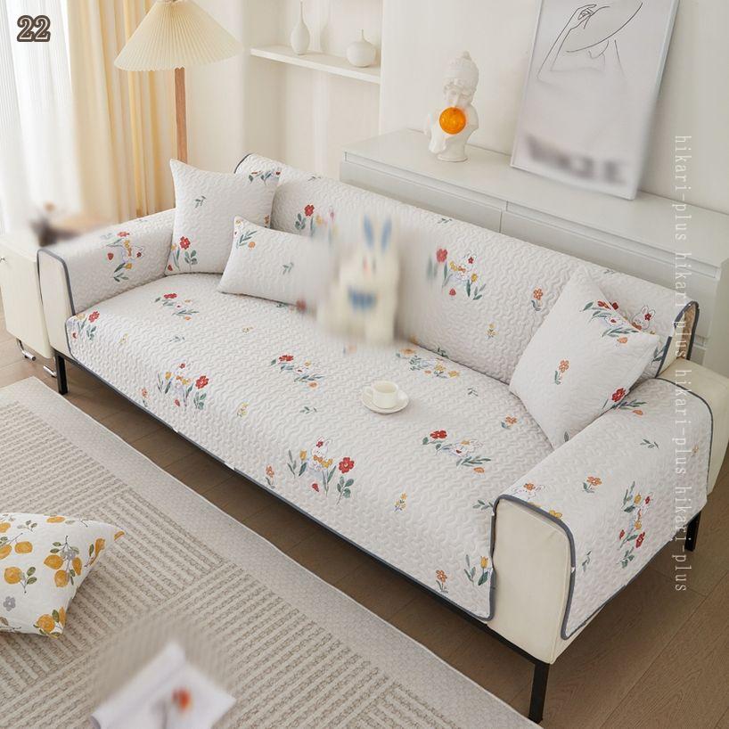 ＼スーパーSALE限定54%OFF!爆安価格/ 田園風 ソファカバー ソファー キルティングマット 1ピース かわいい 四季兼用 大判エレガント 長方形 断面ソファカバー 傷防止 超便利 マルチカバー 2人がけ 3人がけ 4人掛け ソファーベッド 長座 椅子用 クッション [3]