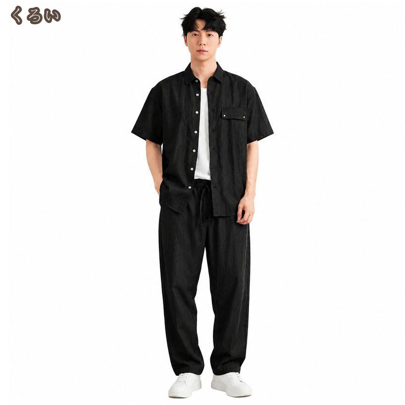 セットアップ メンズ 半袖 夏服 大きいサイズ 2点セット 上下セット tシャツ ジャ...