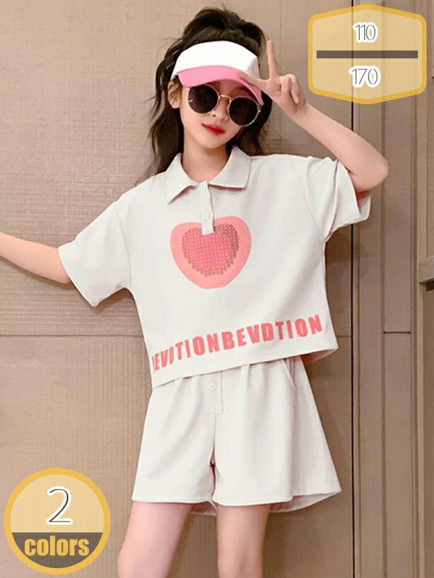 1000円OFFクーポン ジャージ 子供服 セットアップ 女の子 夏服 2点セット 半袖tシャツ+ショートパンツ 上下セット キッズ スウェット ガールズ スポーツウェア おしゃれ ジュニア服 体操着 運動着 テニス 卓球 hikari-plus