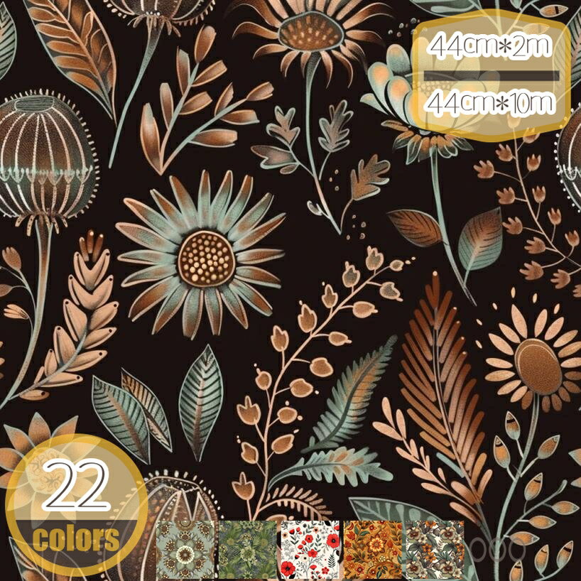 壁紙シール 花柄 剥がせる 壁紙 防水 リメイクシート キッチン 壁紙シート カッティングシート リフォ..