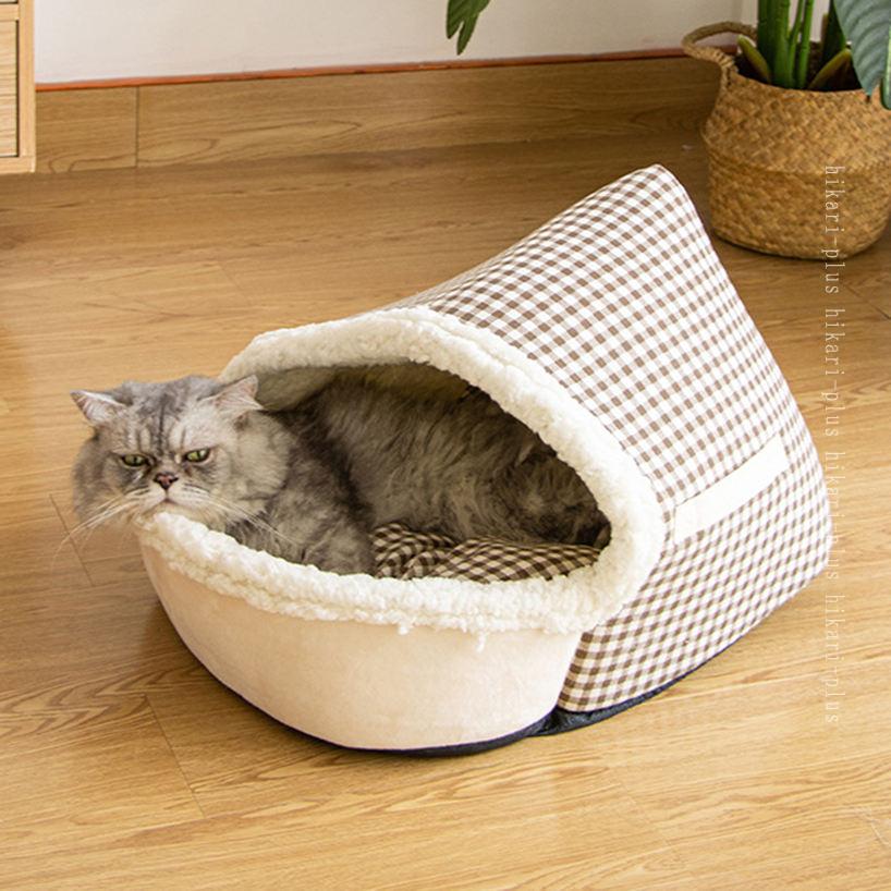 300円OFFクーポン 猫ハウス 犬 猫 ベッド ペットベッド ペット用寝袋 ふわふわ お...