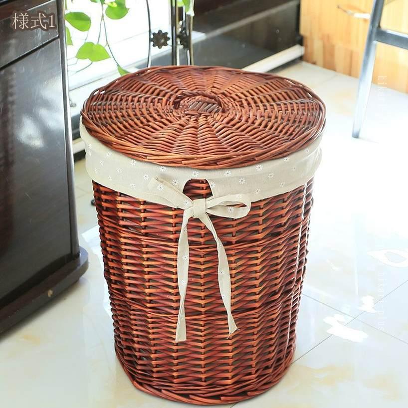 1000円OFFクーポン フタ付き かご 収納 バスケット おしゃれ 大容量 可愛い 編みか...