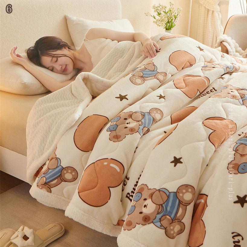 500円OFFクーポン 冬用 冷房 毛布 ブランケット 掛け布団 重い毛布 お年寄り 2枚合わせ シングル 発熱 厚手 冷房対策に最適 ふんわり もうふ 暖かい 裏ボア 厚手毛布 冬用ひざ掛け シープ調ボア おしゃれ 車 タオルケット ふわふわ 洗える 着る毛布 hikari-plus [2]