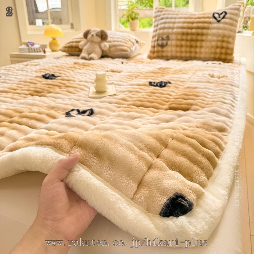 500円OFFクーポン 敷きパッド コットン 綿 汗取り パイル地 春夏秋冬 洗える パッドシーツ ベッドマット 冬 あったか フランネル べっどぱっど 吸湿発熱 暖房対策 寝心地 蓄熱 敷き毛布 ズレ防止 防ダニ 寝具 クッション性 洗い替え お肌優しい おしゃれ [2]