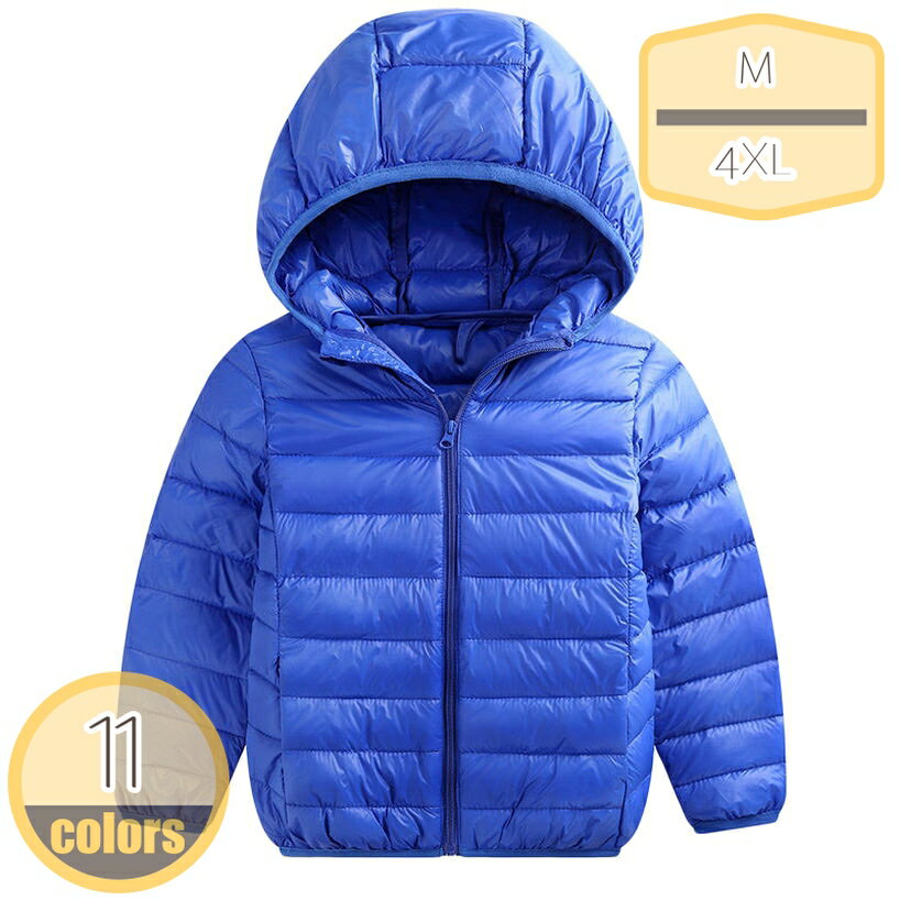 ダウンジャケット 子供 ジャケット 女の子 男の子 ラウンドネック ダウンコート キッズアウター 防寒服 ガールズ ボーイズ 綿服 かわいい 長袖 中綿コート 登山 通学 厚手 フード付き 秋 冬 シンプル カジュアル 100-150cm hikari-plus