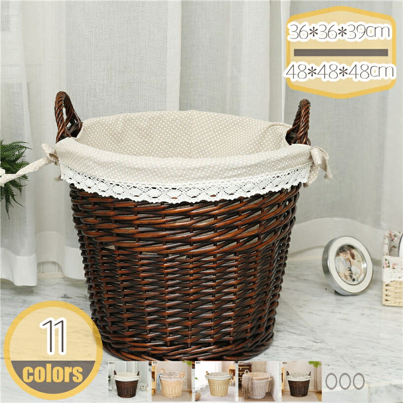 メイン素材：つる■商品サイズ：奥行き×横幅×高さcm「1個入り」。【日本風雰囲気】ラタンで作ったかごは、素材本来の色がナチュラル雰囲気を引き出します。シンプルなデザイン、丁寧な織り目、オシャレな色変化が和洋問わず大人気です。古典風や現代風、...