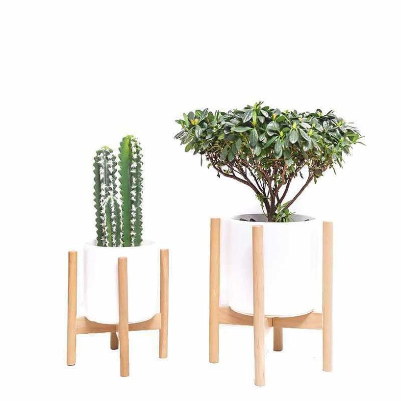 プランター フラワースタンド 木製 花 植木鉢台 花瓶台 インテリア 鉢スタンド 屋...
