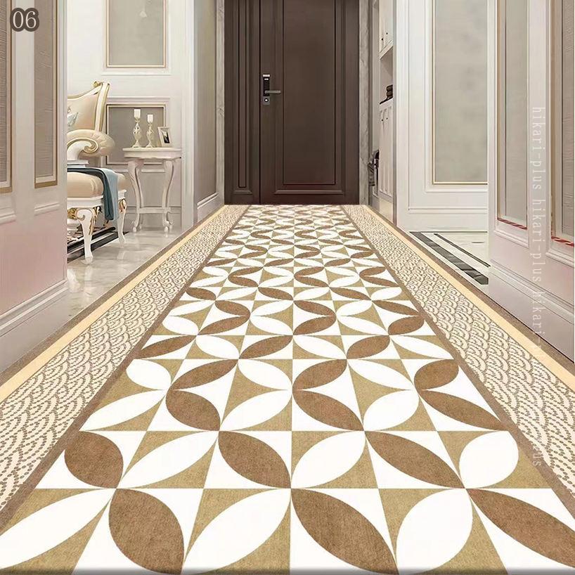 廊下 廊下敷き カーペット ロングカーペット 高級 北欧風 ロングマット じゅうたん 廊下マット 廊下敷きカーペット 絨毯 ウィルトン織 グリーン レッド カーキ hikari-plus [2]