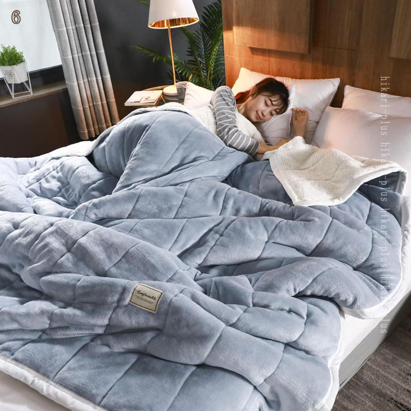 500円OFFクーポン 洗える 毛布 シングル ブランケット ぶらんけっと 冬用 2枚合わせ 厚めブランケット マイクロファイバー 防寒 あったか ひざ掛け 吸湿発熱 軽量 防臭 静電防止 大判 厚手ブランケット フランネル ふわふわ お昼寝 冷房対策 四季通用 hikari-plus [3]