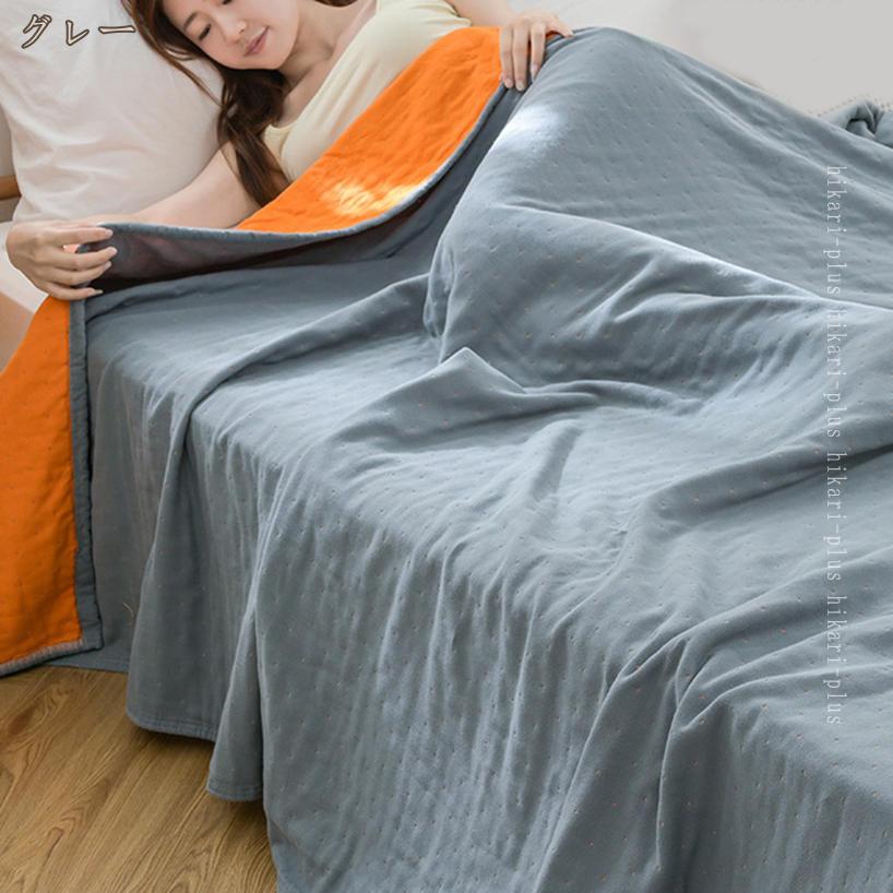 4重 ガーゼ ガーゼケット シングル 200×230cm 綿100% 無地 シンプル カラフル ボリューム 厚手 柔らか 3色 やわらかい 軽量 洗える オールシーズン 冷房対策 夏掛け 肌掛けケット柔らかなガーゼケット 父の日 母の日 ギフト お礼 お祝い hikari-plus [3]