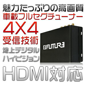 NISSAN ウイングロードH18.12〜 Y12 地デジチューナー 次世代車載用フルセグ ワンセグ 12V/24V高性能 4×4 チューナー AV HDMI出力対応！フィルムアンテナ 1年保証 送料無料