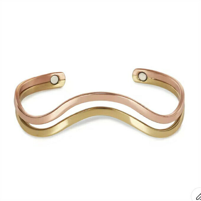 電磁波対策 純銅製ジュエリー 純銅磁気ブレスレット エネルギーマグネット付き 磁気ブレスレット ストレス解消 減量 痩身 調節可能 健康エネルギー 高磁石 瞑想 ヨガ 不規則なライン