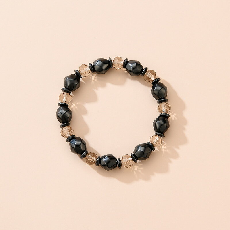 天然石 黒胆石×水晶ブレスレット 電磁波対策 電磁波防止 健康運UP 美容サポート 天然石 パワーストーン レディース メンズ 53mm 26.4g ギフト最適