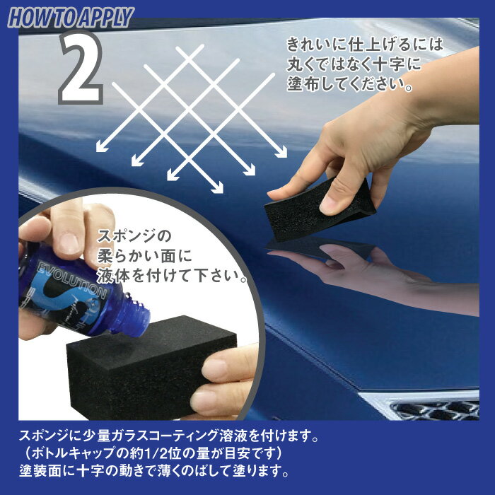 ガラスコーティング車用【ヒカリガラスサファイア】自動車塗装用の保護剤30ml(1台分)滑水コートガラスコーティング剤