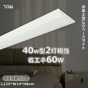 【10台セット】逆富士型 LEDベースライト 40W形 LED蛍光灯 60W 12000ルーメン 高輝度LEDベースライト 125CM 薄型蛍光灯 LED蛍光灯...