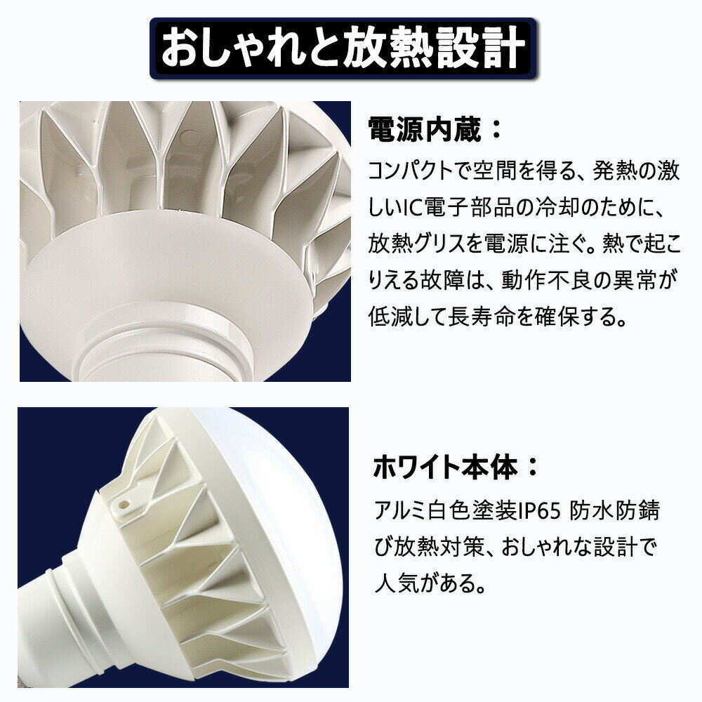 【50個売り】ledビーム電球 led電球 25w E26口金 IP65防水 照射角度140度 爆光 5000lm LEDバラストレス水銀灯 代替 投光器 led 屋外 防水 カーポート led 投光器 屋外 カーポート 照明 街路灯 道路灯 看板灯 電球色 白色 昼白色 昼光色 LEDスポットライト 250W相当 PSE認証 3