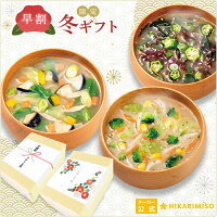 お歳暮 冬ギフト 早割 100円OFF 大地と海の野菜を食べる3種のおみそ汁 30食送料無料 のし ラッピング対応 配送日指定可野菜 海藻 具だくさん 食べる 味噌汁 即席みそ汁 詰め合わせ贈答 お返し プレゼント 仕送り 家族 お年賀 御歳暮 寒中見舞い 熨斗 ひかり味噌