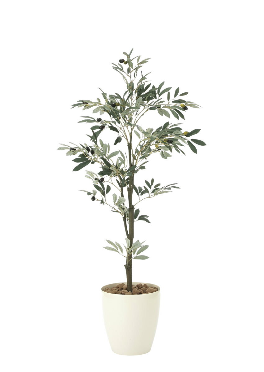 光触媒 光の楽園 オリーブツリー1.3m フェイクグリーン 人工観葉植物(909K220)【ラッピング不可】