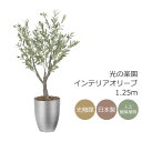 光触媒 光の楽園 インテリアオリーブ1.25m【インテリア フェイクグリーン 人工観葉植物】(2591A300)(※ラッピング不可)