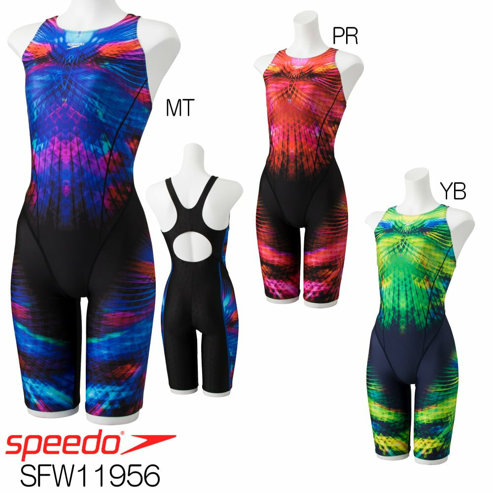 【3点以上のお買い物で3%OFFクーポン配布中】スピード SPEEDO 競泳水着 レディース ミラージュシャインニースキン パッド付き FLEX Σ II 2019年秋冬モデル SFW11956