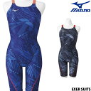 【クーポン利用で更にお値引き】ミズノ MIZUNO 競泳水着 レディース 練習用 ハーフスーツ EXER SUITS U-Fit 競泳練習水着 ダイバーシティコンセプトシリーズ N2MG1273