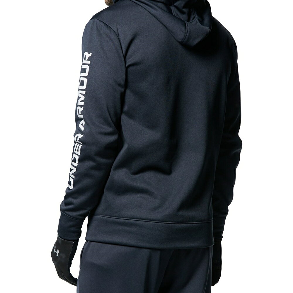 【店内商品3点以上でさらに3％OFFクーポン配布中】アンダーアーマー UNDER ARMOUR UAアーマーフリース バーロゴ フルジップ フ—ディー パーカー メンズ 男性 トレーニング スポーツアパレル 裏起毛 U1375509 hikarisp-10033705 SWIMSHOPヒカリスポーツ サンプル画像3