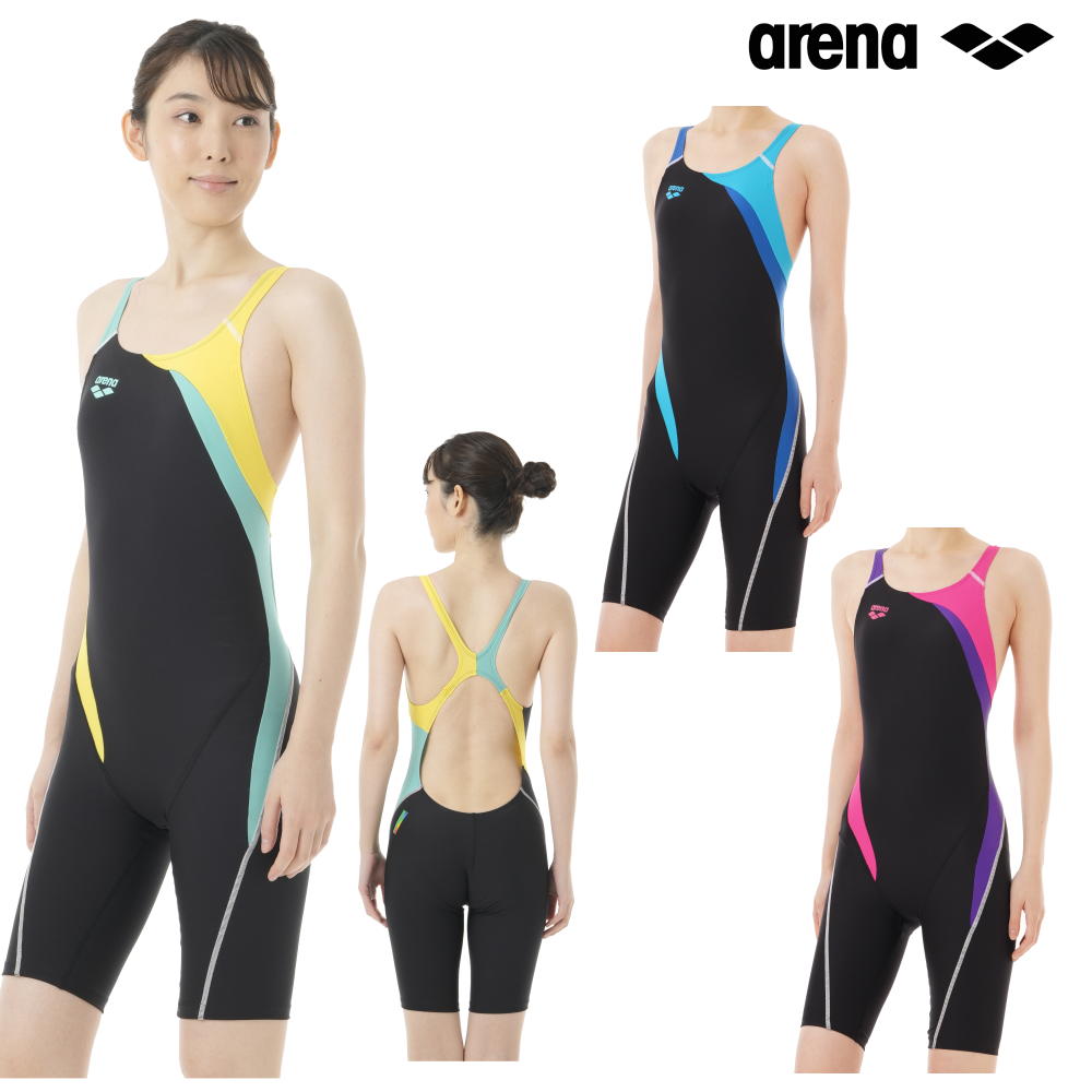 【店内商品3点以上でさらに3%OFFクーポン配布中】【送料無料】アリーナ ARENA 競泳水着 練習用水着 レディース ハーフスパッツ オールインワン タフスー...