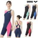 【店内商品3点以上でさらに3%OFFクーポン配布中】【送料無料】アリーナ ARENA 競泳水着 練習用水着 レディース ハーフスパッツ オールインワン タフスーツ 着やストラップ ヒカリオリジナル別注 競泳練習水着 ORI-0366WN