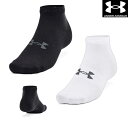 【店内商品3点以上でさらに3％OFFクーポン配布中】アンダーアーマー UNDER ARMOUR UAエッセンシャル ローカット ソックス ユニセックス 3足セット 靴下 U1365745