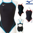 【店内商品3点以上でさらに3%OFFクーポン配布中】【N2MA7776】MIZUNO(ミズノ) 競泳水着 レディース 練習負荷水着 EXER SUITS WD ...
