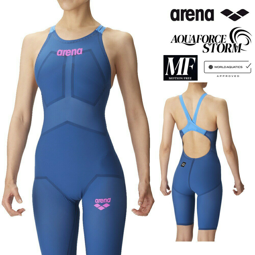 アリーナ ARENA 水泳水着 レディース トレーニングワンピーススパッツ(オープンバック・ハーフレッグ) SAR4101W