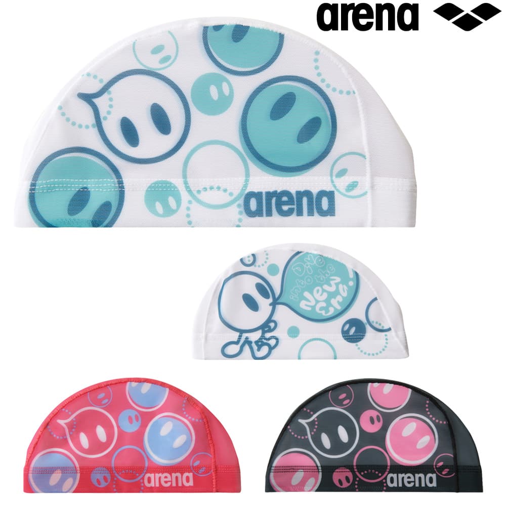 【店内商品3点以上でさらに3％OFFクーポン配布中】アリーナ ARENA 水泳 メッシュキャップ スイムキャップ アリーナ君 水泳小物 2023年秋冬モデル FAR-3912