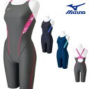 ミズノ MIZUNO 競泳水着 レディース 練習用 エクサースーツ ハーフスーツ EXER SUITS U-Fit 競泳練習水着 2024年春夏モデル N2MGB287