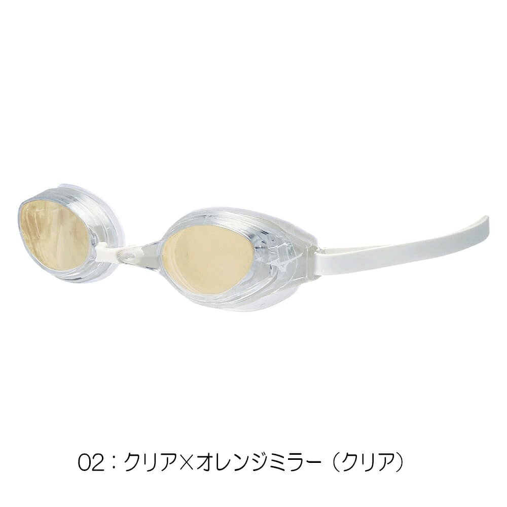 SWIMSHOPヒカリスポーツの【店内商品3点以上でさらに3％OFFクーポン配布中】ミズノ MIZUNO 水泳 レーシングゴーグル アクセルアイ ミラーレンズ クッション一体成型 WA承認モデル fina承認 競泳 N3JEB901｜アングル2
