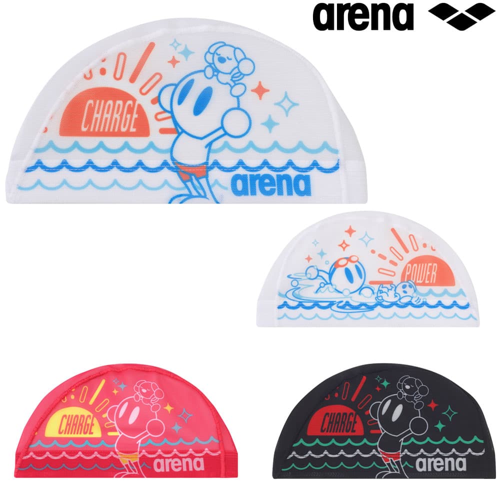 【店内商品3点以上でさらに3％OFFクーポン配布中】アリーナ ARENA 水泳 メッシュキャップ スイムキャップ アリーナ君 水泳小物 2024年春夏モデル ARN-4413のサムネイル