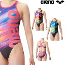 【30%OFF】アリーナ(ARENA) 女性用 競泳水着 AQUA RACING ウイメンズレーシングワンピーススパッツ(オープンバック・ハーフレッグ) FAR-3577WS