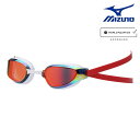 【店内商品3点以上でさらに3%OFFクーポン配布中】ミズノ MIZUNO 水泳 レーシングゴーグル GX・SONIC EYE G ミラーレンズ クッションタイプ WA承認モデル(fina承認) 競泳 MUGEN PACK N3JEB531-2
