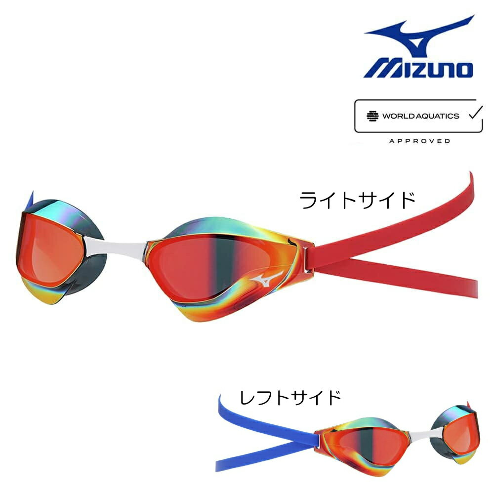 【店内商品3点以上でさらに3％OFFクーポン配布中】ミズノ MIZUNO 水泳 限定レーシングゴーグル GX・SONIC EYE J ミラーレンズ ノンクッションタイプ WA承認モデルモデル fina承認 MUGEN PACK 競泳 N3JEB691-2