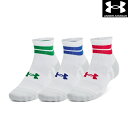 アンダーアーマー UNDER ARMOUR UAパフォーマンステック ノベルティ クオーター ソックス 3足セット ユニセックス 靴下 ジム トレーニング U1382943